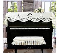 Housse complète pour piano, Housse de piano en tissu brodé, demi-housse élégante, choix universel