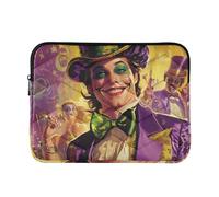 Housse concise pour ordinateur portable 13" et 14" Motif écossais Iris Let's Party Mardi Gras Ordinateur avec fermeture éclair Travail Voyage