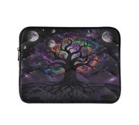 Housse concise pour ordinateur portable 13" + Sky Root Moon Night | Sac de voyage pour ordinateur portable 13 pouces + sac à main pour le travail voyage latitude case M