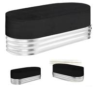 Housse conçue pour réservoirs de ferme ovales avec ourlet élastique, utilise un tissu Oxford pour résister au vent, à la pluie et à l'exposition intense au soleil (noir 210D)