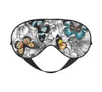 Housse confortable pour toutes les occasions, motif papillons violets, masque pour les yeux, idéal pour le camping, les quarts de travail, bloque bien la lumière