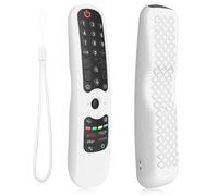 Housse Coque Compatible avec LG Télécommande AN-MR21GA AN-MR21GC AN-MR22GA AN-MR22GN MR23GA MR24GA Smart TV, Etui Protection en Silicone pour LG Magic Remote 2021/2022/2023/2024 Blanc