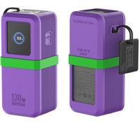 Housse Coque En Silicone 2mm Pour Ugreen Nexode Batterie Externe 130w (20000mah) Écologique - Couvercle Anti-Poussière Et Gestion Des Câbles Intégrée (Violet)