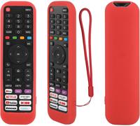 Housse Coque En Silicone Pour Hisense Télécommande,En2p30h En2j30h En2d30h En2b30h En2n30h,Etui De Protection Pour Hisense Télécommande,Antidérapage,Antisismique,Lavable (Rouge)(Q931)