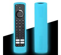 Housse Coque en Silicone pour JVC/Bush/Toshiba/Xiaomi/Fire TV Télécommande Vocale, Etui de Protection pour JVC Télécommande, Antidérapage, Antisismique, Lavable (Bleu Lumineux)