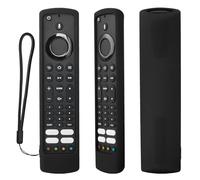 Housse Coque en Silicone pour JVC/Bush/Toshiba/Xiaomi/Fire TV Télécommande Vocale, Etui de Protection pour JVC Télécommande, Antidérapage, Antisismique, Lavable (Noir)