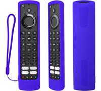 Housse Coque En Silicone Pour Jvc/Bush/Toshiba/Xiaomi/Fire Tv Télécommande Vocale, Etui De Protection Pour Jvc Télécommande, Antidérapage, Antisismique, Lavable (Bleu)