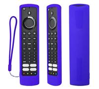 Housse Coque en Silicone pour JVC/Bush/Toshiba/Xiaomi/Fire TV Télécommande Vocale, Etui de Protection pour JVC Télécommande, Antidérapage, Antisismique, Lavable (Bleu)