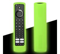 Housse Coque en Silicone pour JVC/Bush/Toshiba/Xiaomi/Fire TV Télécommande Vocale, Etui de Protection pour JVC Télécommande, Antidérapage, Antisismique, Lavable (Vert Lumineux)