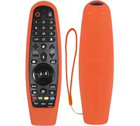 Housse Coque en Silicone pour LG Magic TV Télécommande, AN-MR19BA AN-MR18BA AN-MR600 MR650 AN-MR20GA AKB75855501, Etui de Protection pour LG Télécommande, Antidérapage, Antisismique, Lavable (Orangé)