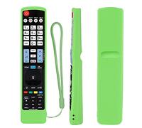 Housse Coque en Silicone pour LG TV Télécommande Compatible avec AGF76692608 AKB73615303 AKB73756567 Antidérapant Antichoc Lavable Étui de Protection pour LG Télécommande (Vert Lumineux)