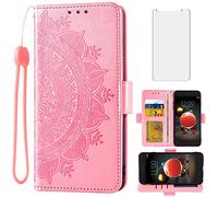 Housse coque étui portefeuille pour LG Aristo 2 3 Plus/Rebel 4 LTE/Tribute Empire Dynasty/Zone 4/K8 Plus 2018 K8S/Fortune 2/Phonenix 4/Risio 3 + Film de protection écran inclus Aristo3+ Astro 2+ 3+ K8+ 4G Or rose