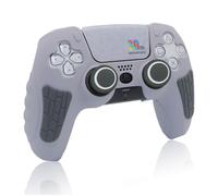 Housse Coque Silicone pour Manette sans fil PS5 DualSense - Design 30e Anniversaire + Capuchons - Gris