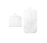 Housse Costume Sac De Couverture Costume Vêtement Étanche Avec Poignée Housse Protection For Vêtements Valise Organisateur(White-60x120-1pcs)