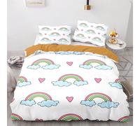 Housse Couette Ado Polyester Coton Parures De Lit Moelleux Arc En Ciel Housse Couette Cm X Cm Avec Deux Taies D'oreiller X Cm