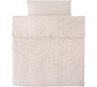 Housse couette en mousseline Bali, Moka & Snow (100x140 cm)