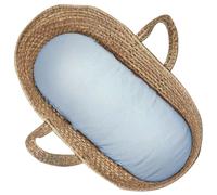 Drap housse couffin ovale en gaze de coton - SEVIRA KIDS - Jeanne Bleu - 100% Made in France - Taille 30x70cm bleu TU