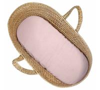 Drap housse couffin ovale - SEVIRA KIDS - Jeanne - rose - Gaze de coton - 70x70cm rose TU