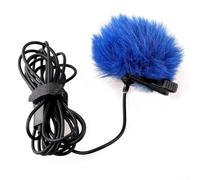 Housse coupe-vent pour microphone de 510 mm avec manchon double couche en matériau synthétique pour réduire efficacement le bruit du vent jusqu'à 40 dB pour capture audio extérieure (bleu)