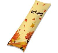 Housse Coussin 135x40 cm Housse Traversin automne Rectangulaire Taie Oreiller Couleur orange Velour Respirable Taie Oreiller 135 x 40 avec Fermeture à Glissière Invisible,Decor Maison Canapé EL-1374