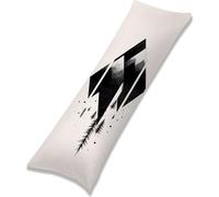 Housse Coussin 180x60 cm Housse Traversin Noir et Blanc Rectangulaire Taie Oreiller Simple Velour Respirable Taie Oreiller 180 x 60 avec Fermeture à Glissière Invisible,Decor Maison Canapé EL-1420