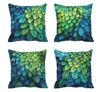 Housse Coussin 30x30 cmVert Grand Coussin Exterieur Impermeable Bleu Avec Fermeture à GlissièRe Invisible DéCoratifs Canape Taie Oreiller pour Chambre Canape Balcon Terrasse Patio Jardin,k-1103