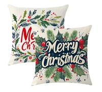 Housse Coussin 30x30 Grand Coussin Noël Taie Oreiller Faire la fête Lin Respirable Durable Taie Oreillerr 30x30cm avec Fermeture à Glissière Invisible,Coussins Canape pour Chambre,Chaise,Jardin,2p844F
