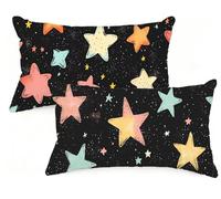 Housse Coussin 30x50 cm Grand Coussin Noir RectangulaireTaie Oreiller Simplicité Lin Respirable et Durable Taie d'oreiller 30 x 50 ,Fermeture à Glissière Invisible,Automne Decor Maison Canapé EM-1502