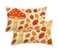Housse Coussin 30x50 Exterieur Lin Lot de 2 Housse de Coussin Automne -4405