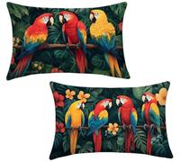 Housse Coussin 30x50 Lot de 2 Velours Coussin Canape Oiseau v-710 | Coussins de Jardin Coussin Decoratif, Taie D'oreiller Les feuilles Oreiller Camping, Decoration Maison, Decoration Jardin