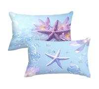 Housse Coussin 30x50 Petit Coussin Lilas Taie D'oreiller Lot de 2, Velours Coussins Décoratifs Fleurs Taie Oreiller Rectangulaire Decoration Maison Avec Fermeture Eclair Invisible, Cadeau Femme w0u-79