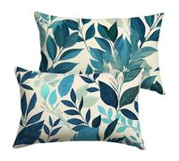 Housse Coussin 30x50cm Crème Coussin Canape Feuille Housse Coussin 2 Pièces Doux Taie en Velours Decoratif D'oreiller, Impression Double Face D'automne Décoration, Chambre Jardin Terrasse Y-P1043