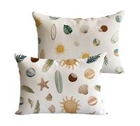 Housse Coussin 30x50cm Crème Coussin Canape Simple Housse Coussin 2 Pièces Doux Taie en Lin Decoratif D'oreiller, Impression Double Face D'automne Décoration, Chambre Jardin Terrasse Le Banc Y-P1057