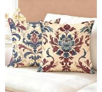 Housse Coussin 35x35 Bohême Lot de 2, Mandala Housse de Coussin Velours, Doux Confort Taies d'oreiller Imperméable Extérieur, avec Fermeture Éclair, Décoration de Jardin Salon Canapé Lit K6-967