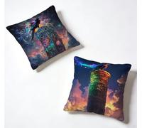 Housse Coussin 40 x 40 Lot de 2 Noir Housse De Coussin 40x40 cm Gros Coussin De Canapé Corbeau Carré Décoration Taie Oreiller Lin pour Decoration Chambre, Printemps été Cadeaux pour Femme 2-TZI79Y