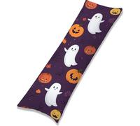 Housse Coussin 40x145 cm Housse Traversin Halloween Rectangulaire Taie Oreiller Citrouille Velour Respirable Taie Oreiller 40 x 145 avec Fermeture à Glissière Invisible,Decor Maison Canapé EL-1392