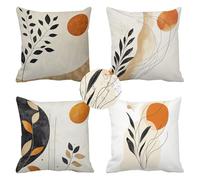 Housse Coussin 40x40 Crème Coussin Exterieur Impermeable Abstrait Avec Fermeture à GlissièRe Invisible DéCoratifs Canape Taie Oreiller pour Chambre Canape Balcon Terrasse Patio Jardin Decoration，k-37