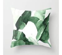 Housse Coussin 40x40 Encre Verte Coussin Canape Lin Taie Oreiller avec Fermeture Eclair Caché, pour Coussins Décoratif Canapé Salon Jardin Chambre