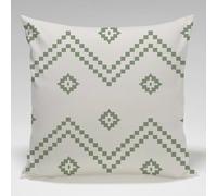 Housse Coussin 40x40 Vert Beige Géométrie Coussin Canape Taies d'oreiller en Lin Housse de Coussin Intérieur Extérieur Coussin Decoratif Maison Coussin pour Canapé