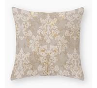 Housse Coussin 40x40 Vintage Baroque Beige Housse de Coussin 40 x 40 Coton et Lin Coussin 40x40 avec Fermeture Eclair Cachée Housse Coussin Canapé Mou Forte Respirabilité Coussin Canape 1 Pieces