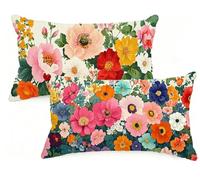 Housse Coussin 40x60 cm Grand Coussin Printemps RectangulaireTaie Oreiller Fleur Velour Respirable et Durable Taie d'oreiller 40 x 60,Fermeture à Glissière Invisible,Automne Decor Maison EM-1472