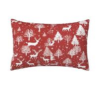 Housse Coussin 40x60 cm Housses de Coussin Noël Lot de 2, Neige Coussin Canapé Housse Coussin Canape Decoration, Taies D'oreillers Doux, Rectangulaire Coussins Décoratifs, Maison Lit Deco Chambre,P371