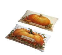 Housse Coussin 40x60 cm Lot de 2 Exterieur Impermeable Coussin Jolie Citrouille Taie d'oreiller Citrouille Housses Canapé Décoratif Lin Oreiller pour Decoration Maison Salon Chaise Lit Jardin w-205