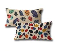 Housse Coussin 40x60 Simplicité Motif Housse Coussin Couleur Lot de 2, Velours Rectangulaire Automne Decoration Taie d'oreiller avec Fermeture éClair Invisible pour Chambre Maison Decoration E-72