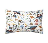 Housse Coussin 40x60cm Coussin Exterieur Impermeable Lot de 2 Art Housse de Coussin, Fleurs Coussin Decoratif Coussin Canapé, Coussins Décoratifs Housses Coussin pour Jardin Farmhouse Maison Gifts,R27