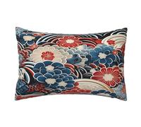 Housse Coussin 40x60cm Coussin Exterieur Impermeable Lot de 2 Style japonais Housse de Coussin, Fleuri Coussin Decoratif Coussin Canapé, Coussins Décoratifs Housses Coussin pour Jardin Farmhouse,R484
