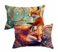 Housse Coussin 40x70 cm Automne Coussin Exterieur Impermeable Lin Taie Oreiller avec Fermeture Éclair Invisible Lot de 2 Animal Cushion Covers pour Jardin Terrasse Porche Decoration Maison 2m-679