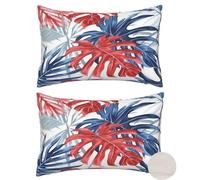 Housse Coussin 40x70 cm Lot de 2, Housse de Coussin Rouge Coussin Canape, Rectangulaire Coussin Decoratif bleu Coussin Exterieur, Taie D'oreiller pour Canapé Salon Moderne Decoration Maison -DF256
