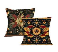 Housse Coussin 45x45 Coussin Brun Taie Oreiller Bohême Velours Respirable et Durable Taie Oreillerr 45x45cm avec Fermeture à Glissière Invisible,Coussins Canape pour Chambre,Chaise,Lit,Jardin,2p712F