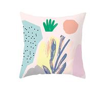 Housse Coussin 45x45 Jaune Gris Rose Taie D'oreiller Coussin Deco 1 Pcs